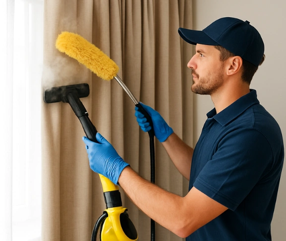 Trusted curtain steam cleaning technician Matty Curtain Cleaning albert-park-vic QLD