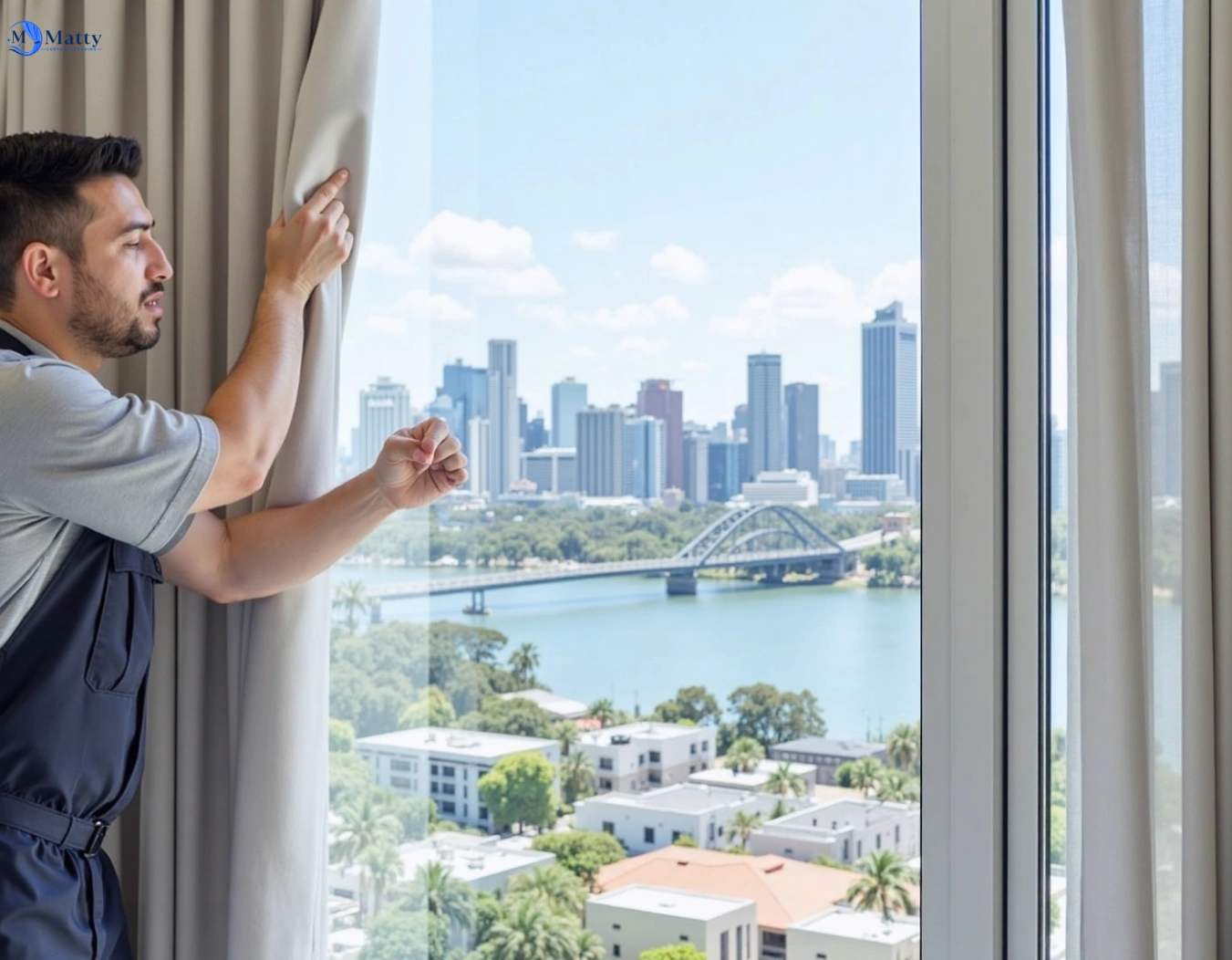Professional curtain steam cleaning service albert-park-vic QLD by Matty Curtain Cleaning