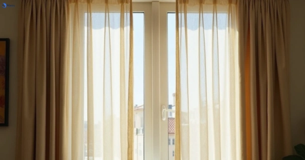 Dusty and dull curtains in albert-park-vic before steam cleaning